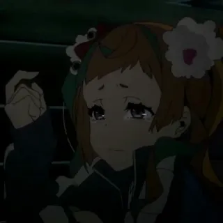 🌈 3f0740f3 アニメ, 悲しい, 泣く, 女の子, 涙, 花, 漫画 telegram sticker