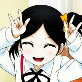 🎈 070bba70 Anime, Mädchen, fröhlich, süß, Cartoon whatsapp sticker