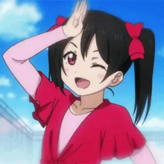 🎈 0b65504f Nico Yazawa Love Live! Anime, Mädchen, Süß, Idol, Nico Yazawa, Love Live whatsapp sticker
