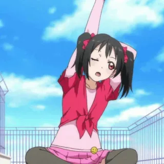 🎈 166571cb Nico Yazawa Love Live! Anime, Mädchen, Idol, Süß, Nico Yazawa, Love Live whatsapp sticker