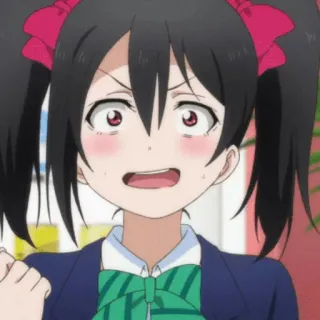 🎈 25af47f1 Nico Yazawa Love Live! Anime, Mädchen, Schuluniform, Idol, Zwillingszöpfe whatsapp sticker