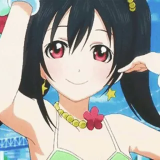 🎈 43890cf5 Nico Yazawa Love Live! Anime, Cartoon, Niedlich, Weiblich, Lächeln, Idol whatsapp sticker