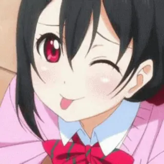 🎈 4a68ba24 Yazawa Nico Love Live! Anime, Idol, Süß, Mädchen, Zwinkern, Cartoon whatsapp sticker