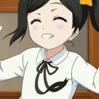 🎈 632ab2aa Anime, Mädchen, Cartoon, Süß, Lächeln whatsapp sticker