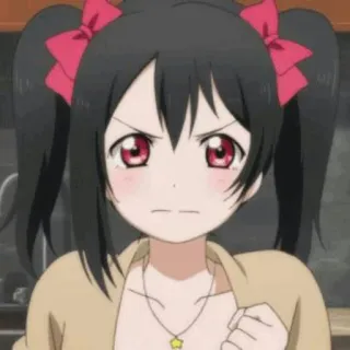 🎈 701058ef Nico Yazawa Love Live! Anime, Mädchen, Wütend, Zöpfe, Love Live, Nico Yazawa whatsapp sticker