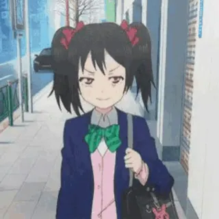 🎈 7d435ce1 Yazawa Nico Love Live! Anime, Schuluniform, Süß, Charakter, Yazawa Nico, Love Live! whatsapp sticker