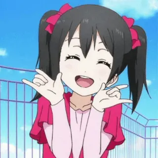 🎈 c81b1383 Yazawa Nico Love Live! Anime, Mädchen, süß, Idol, kawaii, Love Live whatsapp sticker