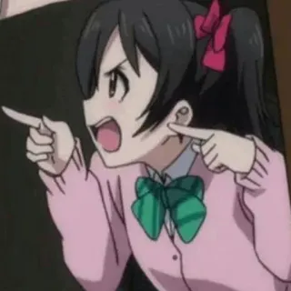 🎈 d79a6766 Yazawa Nico Love Live! Anime, Mädchen, Wütend, Yazawa Nico, Love Live whatsapp sticker