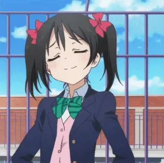 🎈 f49571e2 Yazawa Nico Love Live! Anime, Schulmädchen, Idol, Süß, Nico Yazawa, Love Live! whatsapp sticker