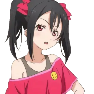 😕 64069ed6 Nico Yazawa Love Live! Anime, Dessin animé, Fille, Idole, Mignon, Japonais, Sourire telegram sticker