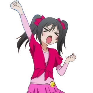 😡 7c2f9f5c Anime, Fille, Dessin animé, Personnage, Joyeux telegram sticker