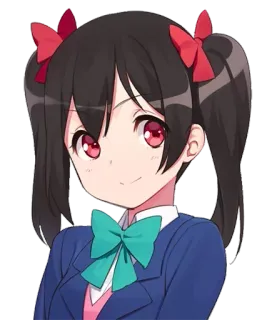 😊 a712d13f Nico Yazawa Love Live! Anime, Manga, Idole, Écolière, Mignon, Kawaii, Fanart telegram sticker