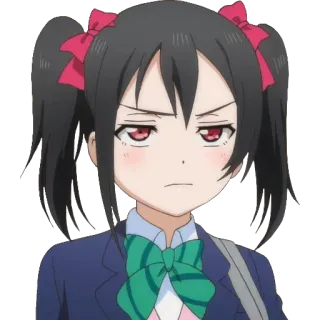 😒 fa0d44a7 Nico Yazawa Love Live! Anime, Fille, Uniforme scolaire, Nico Yazawa, Love Live!, mignon, Expression telegram sticker