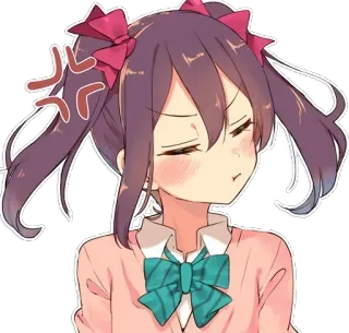 😤 fedacd09 Animé, Fille, En colère, Dessin animé, Mignon, Autocollant telegram sticker