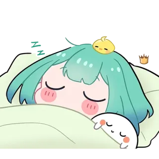 💗 872d7204 спящий, милый, аниме, чиби, мультфильм, кавайный, сонный telegram sticker