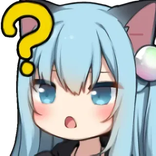 💗 a8864823 Аниме, Вопрос, В замешательстве, Милый, Чиби, Выражение, Каваи telegram sticker