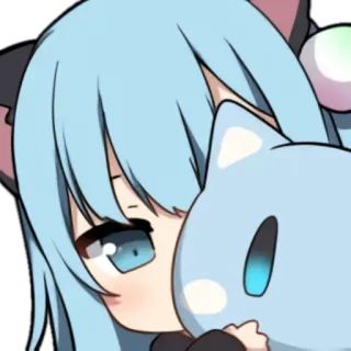 💗 ad867fe8 Аниме, Чиби, Кот, Милый, Мультфильм, Каваий, Манга telegram sticker