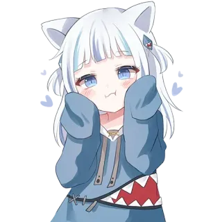 💗 fd79b894 Gawr Gura anime, shark, cute, vtuber, gawr gura, hololive whatsapp sticker