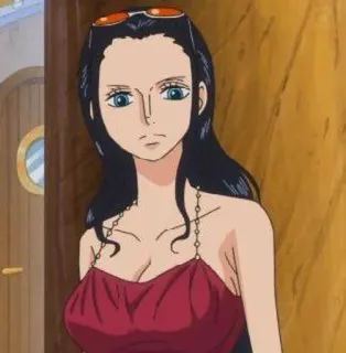 💄 42b5296a Nico Robin One Piece อนิเมะ, วันพีซ, นิโค โรบิน, ตัวละคร whatsapp sticker