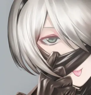 🎨 5a18ec59 2B Nier: Automata Anime, 2B, Nier, Automata, Mujer whatsapp sticker