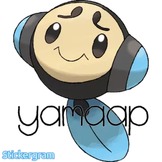 ☹ d9c70407 yamaap pokemon, personaje, lindo, pegatina telegram sticker