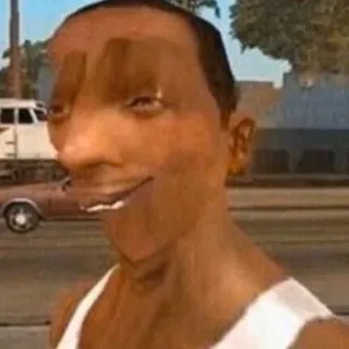 🌟 707552f3 CJ Grand Theft Auto: San Andreas gta, san andreas, cj, charakter telegram sticker