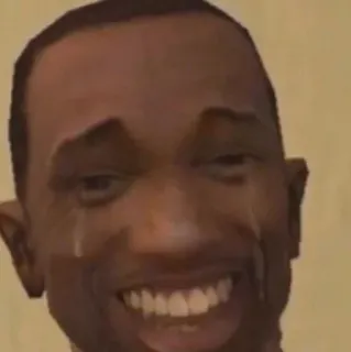 😅 9ba6eb68 CJ Grand Theft Auto: San Andreas CJ, Grand Theft Auto, San Andreas, płacz, mem telegram sticker