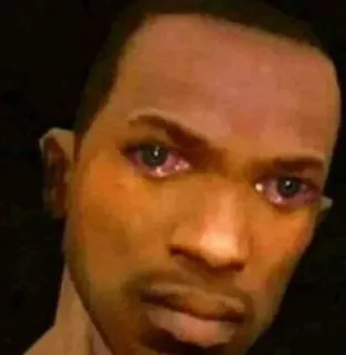 😥 a0d958e7 CJ Grand Theft Auto: San Andreas CJ, Grand Theft Auto, San Andreas, postać, gra telegram sticker