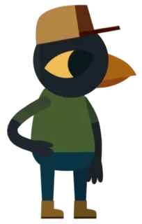 🐦 08bfb457 uccello, animale, adesivo, cartone animato, cappello telegram sticker
