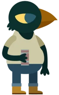 😎 12bae1db Germ Warfare Night in the Woods guerra batteriologica, Night in the Woods, antro, videogioco, cartone animato, uccello, personaggio, nitw telegram sticker