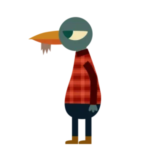 🥶 37953771 Cartone animato, Personaggio, Blu, Rosso, Semplice, Geometrico, Occhi, Flanella telegram sticker