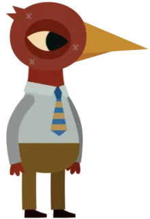 🙄 adf97148 cartone animato, uccello, morto, peluche, occhi, personaggio telegram sticker