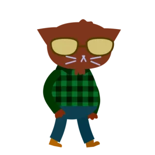 😎 e3d9aa23 gatto, occhiali, plaid, animale, carino, cartone animato telegram sticker