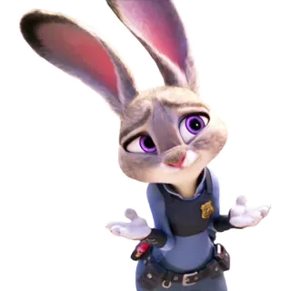 🤗 063c9c92 Judy Hopps Zootopia 경찰, 만화, 토끼, 바니, 경찰관, 제복 whatsapp sticker