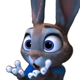 😆 68564c61 Judy Hopps Zootopia 만화, 디즈니, 주토피아, 주디 홉스, 토끼, 동물, 캐릭터 whatsapp sticker