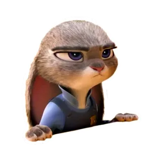 😡 d5bd2037 Judy Hopps Zootopia 동물, 토끼, 경찰, 만화 whatsapp sticker