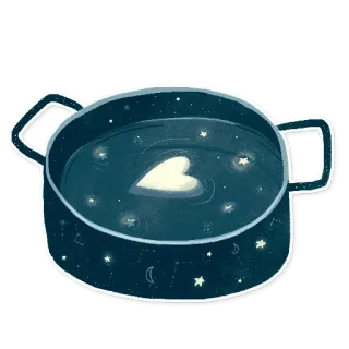 😳 2e7cebf2 화분, 하트, 별, 달, 귀여운, 스티커, 천체 telegram sticker