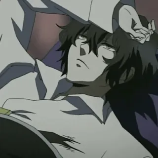 🕷 b0e9006f аниме, мужчина, белая рубашка, портрет telegram sticker