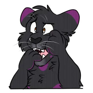 😰 3dbf943a кот, мультфильм, животное, пушистый, антро, милый, персонаж, клипарт telegram sticker