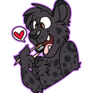 🍣 6d683d71 животное, мультфильм, суши, еда, любовь, пушистый telegram sticker