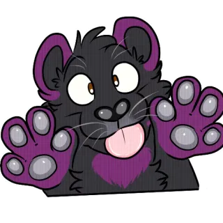 🐱 b48ae4a7 кот, животное, мультик, пушистый, милый, язык, лапы telegram sticker