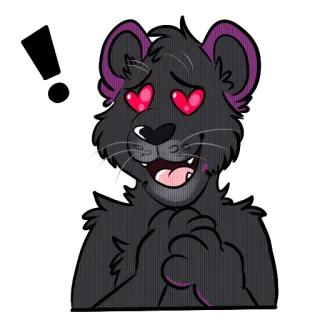 😍 ba0f9f0e Мультик, Животное, Любовь, Пушистый, Персонаж, Взволнованный telegram sticker