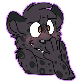 😳 d7ca6dae ягуар, фурри, мультфильм, счастливый, краснеть, животное, влюблённый telegram sticker