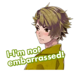 ☺️ 15455ddc I-I'm not embarrassed! anime, embarrassed, blush, cute, cartoon, sticker telegram sticker