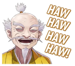 😂 6c1730f1 HAW HAW HAW HAW! laughing, old man, happy, funny, cartoon, character telegram sticker
