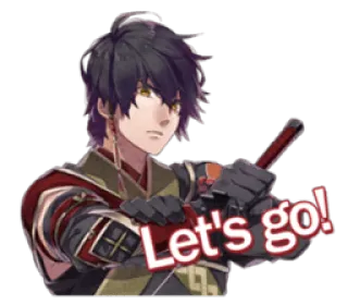 ✋ d2765aa2 Let's go! anime, character, lets go, action, cartoon telegram sticker