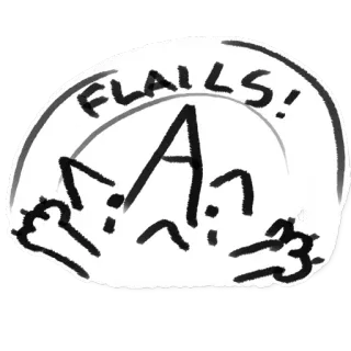 ✨ 3af60edd FLAILS! fuchteln, Cartoon, Bewegung, Humor, animiert telegram sticker