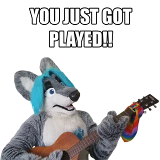 🎮 19015988 YOU JUST GOT PLAYED!! เฟอร์รี่, มีม, มุกตลก, มานุษยรูปนิยม, กีตาร์, เล่น telegram sticker