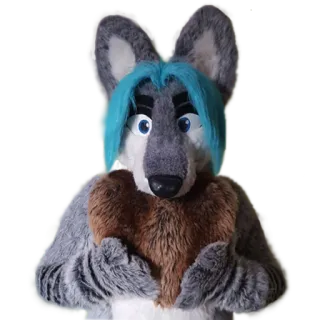 ❤ 76d4206d เฟอร์รี่, มานุษยวิทยา, หมาป่า, มาสคอต, เฟอร์โซน่า, ชุด telegram sticker