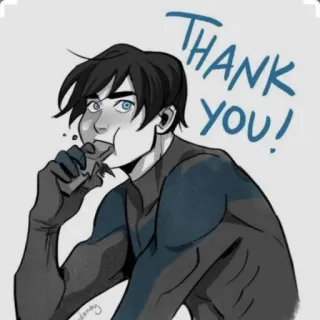 ♟ 25e1d49a THANK YOU! спасибо, аниме, рисунок whatsapp sticker